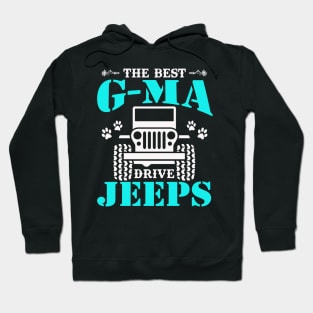 The Best G-ma Drive Jeeps Cute Dog Paws Jeep Lover Jeep Men/Women/Kid Jeeps Hoodie